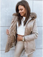 Dámska zimná bunda GODDESS beige FashionStreet TY3868