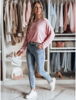 Dámske džínsové nohavice slim fit s opaskom BOTANIDA blue FashionStreet UY2448