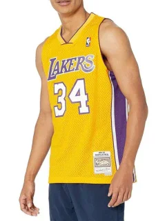 Mitchell & Ness Los Angeles Lakers NBA Swingman Home Jersey Lakers 99 Shaquille O`Neal SMJYGS18179-LALLTGD99SON dres pánske