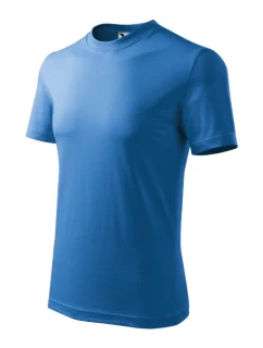 Ťažké unisex tričko azúrovo modré