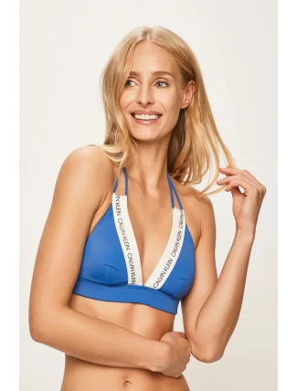 Vrchný diel plaviek KW0KW00591-CHQ modrobiela - Calvin Klein Vrchný diel plaviek KW0KW00591-CHQ modrobiela - Calvin Klein