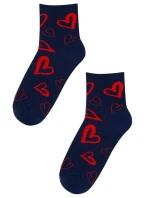 PERFECT WOMAN Valentínske vzorované ponožky pre ženy