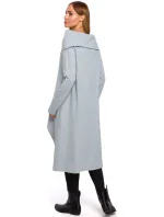 M477 Asymetrická tunika so širokým golierom - čierna