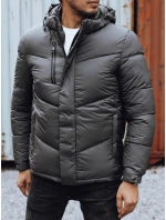 Pánska zimná bunda s odnímateľnou kapucňou sivá FashionStreet TX4834