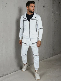 FashionStreet pánska biela tepláková súprava AX0813