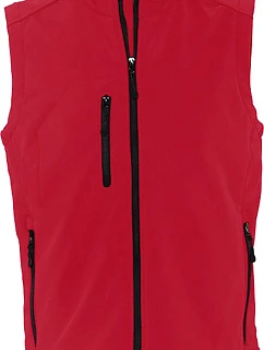 SOL'S Rallye Men Pánska 3-vrstvová softshellová vesta 25.6601 pepper red