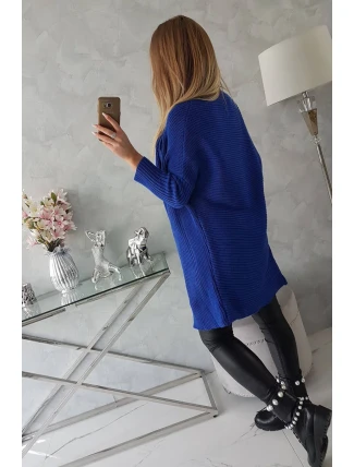 Sveter s netopierími rukávmi nevädzovo modrý Sveter s netopierími rukávmi nevädzovo modrý