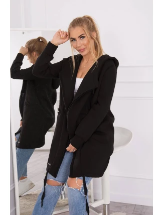 Zateplená bunda s kapucňou čierna Zateplená bunda s kapucňou čierna