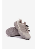 Sneakersy Dziecięce Ze Ściągaczem Jasnobeżowe Nanelita