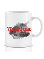 Personalizovaný klasický biely keramický hrnček s objemom 300 ml s farebnou škvrnou Personalizovaný klasický biely keramický hrnček s objemom 300 ml s farebnou škvrnou