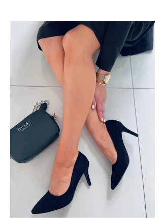 Dámske lodičky na podpätku NF-84P čierne - SEASTAR Dámske lodičky na podpätku NF-84P čierne - SEASTAR