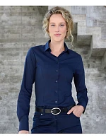 Daiber JN 1371 Popelínová blúzka slim fit s dlhými rukávmi 02.1371 tmavo fialová Daiber JN 1371 Popelínová blúzka slim fit s dlhými rukávmi 02.1371 tmavo fialová