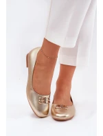 Eleganckie Baleriny Damskie Z Ozdobą Vinceza 62206 Złote