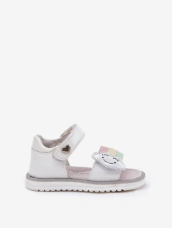 Detské sandále na suchý zips White Orailla
