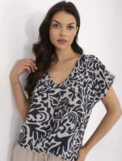 Blúzka D73771M11171B tmavomodrá