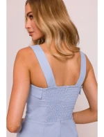 M843 Džínsové midi šaty - svetlomodré