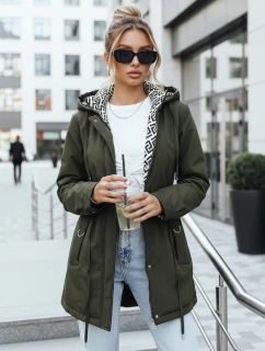 Dámska bunda parka s odnímateľnou kapucňou FashionStreet zelená TY5395