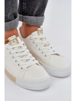 Trampki Damskie Klasyczne Złote Ville