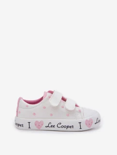 Dievčenské tenisky na suchý zips Lee Cooper LCW-25-02-3264K White
