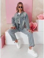 Dámska prechodná oversize katana bunda NOVAJIN modrá FashionStreet TY4838