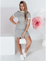 Dámske mini pruhované šaty FITLINES šedé FashionStreet EY2580