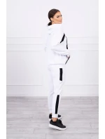 Pruhovaná športová súprava biela