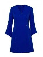 M876 Šaty so širokými manžetami - kráľovská modrá