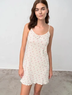 Dámska nočná košeľa Florette 18831 Ecru Printed - Vamp