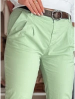 Dámske nohavice chinos s opaskom MODELA mint FashionStreet UY2631 Dámske nohavice chinos s opaskom MODELA mint FashionStreet UY2631