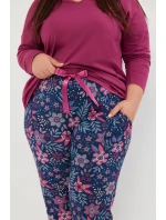 Talianska móda Folk long length sp. farba:blackberry/print