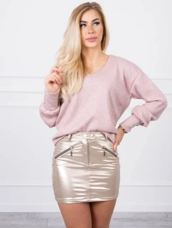 Sukňa s ozdobnými jazdcami béžová