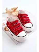 Dziecięce Trampki Na Rzepy Czerwone Bernie