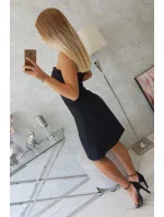 Šaty bez ramienok čierne