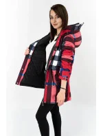 Červeno-čierna obojstranná dámska bunda (W653) Červeno-čierna obojstranná dámska bunda (W653)