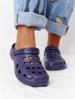 Damskie Klapki Granatowe Piankowe  EVA