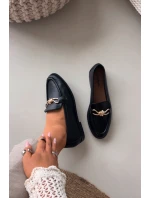 Dámské mokasíny s ozdobným detailem černé Rosynne