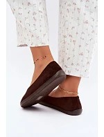 Dámske balerínky typu barefoot v čokoládovej farbe Hollin Dámske balerínky typu barefoot v čokoládovej farbe Hollin