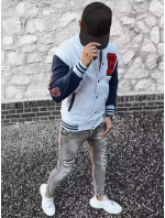 Pánska šedá mikina na zips FashionStreet BX5441 Pánska šedá mikina na zips FashionStreet BX5441