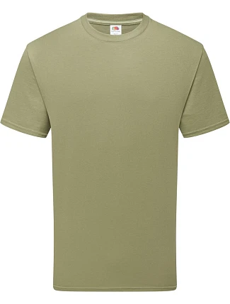 Tričko Fruit of the Loom Pure Cotton T z hrubej bio bavlny 16.1362 classic olive Tričko Fruit of the Loom Pure Cotton T z hrubej bio bavlny 16.1362 classic olive