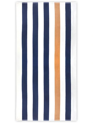 The One Towelling Plážový uterák „Stripe“ 48.1056 tmavomodrý/zlatý The One Towelling Plážový uterák „Stripe“ 48.1056 tmavomodrý/zlatý
