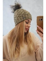 Fleecová čiapka Daria K217 light khaki