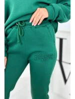 Izolovaná bavlnená súprava, mikina + nohavicami Brooklyn tmavo zelená Izolovaná bavlnená súprava, mikina + nohavicami Brooklyn tmavo zelená