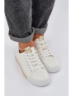 Trampki Damskie Klasyczne Złote Ville