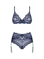Dámsky sexy set Nightly Blue 3-PCS SET dark blue - Obsessive