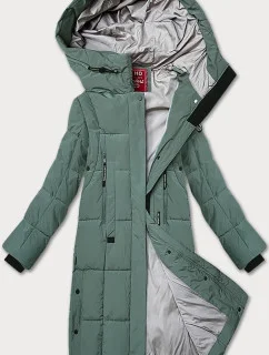 Dámska prešívaná zimná bunda LHD šedo-zelená (LHD-24572)