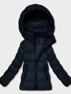 Dámska prešívaná zimná bunda tmavomodrá (T3-2656#-99)