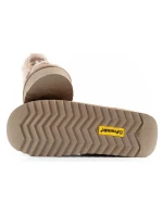 D.Franklin snehové topánky dámske zimné módne kožušiny zateplené hnedé vysoké ženy