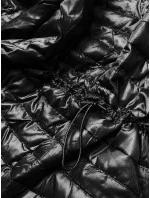 Čierna lesklá dámska prešívaná bunda (N-6107-1) Čierna lesklá dámska prešívaná bunda (N-6107-1)