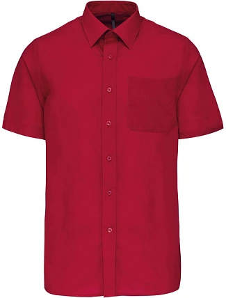 Kariban K 551 Popelínová košeľa „Ace“ s krátkym rukávom 20.K551 classic red Kariban K 551 Popelínová košeľa „Ace“ s krátkym rukávom 20.K551 classic red