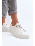 Zazoo 2919 Damskie Skórzane Półbuty Na Grubej Podeszwie Białe Zazoo 2919 Damskie Skórzane Półbuty Na Grubej Podeszwie Białe